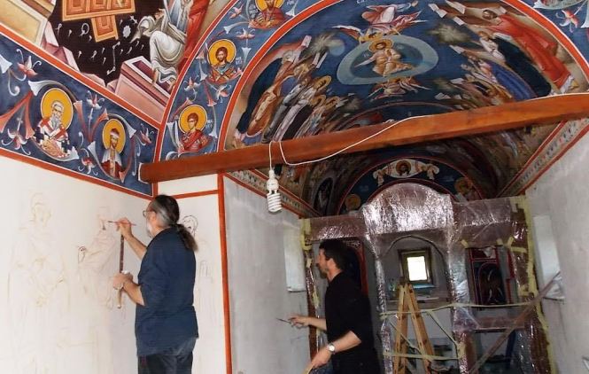 Freskopisanje manastira Zočište
