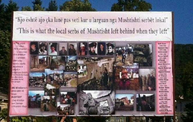 „Bilbord uperen protiv povratka u Mušitište“