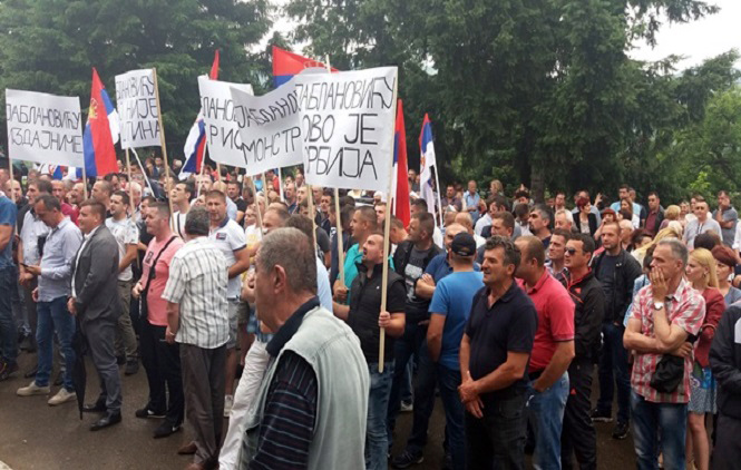 Leposavić: Protest pristalica Srpske liste