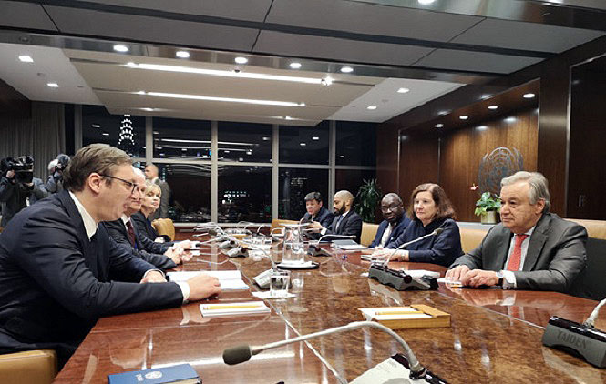 Vučić sa Guterešom o jednostranim potezima Prištine