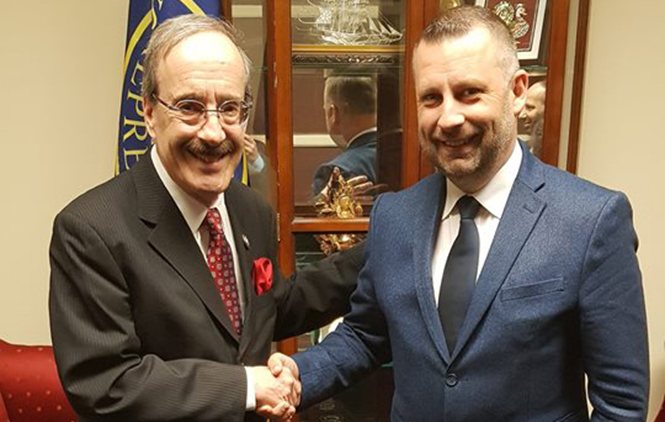 Jevtić sa kongresmenom Engelom o problemima Srba na Кosovu