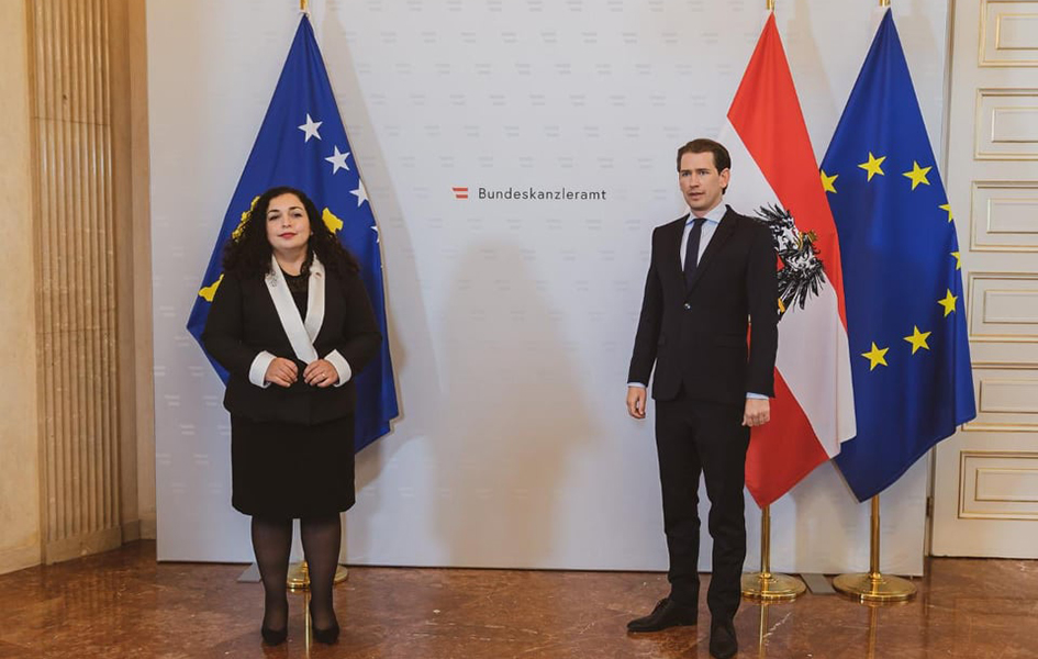 Osmani u Austriji zatražila viznu liberalizaciju za Kosovo