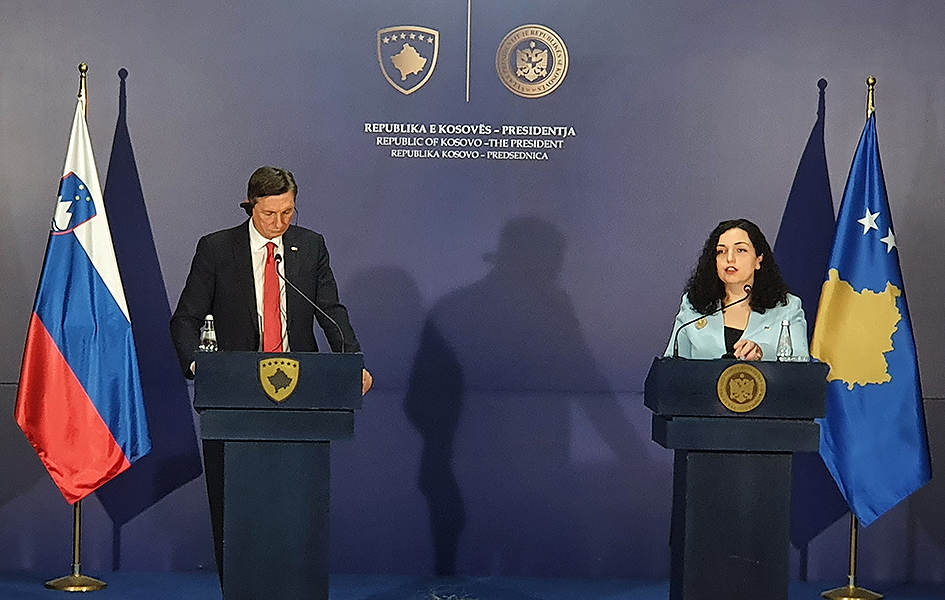 Pahor: Prevazići nesporazume i nastaviti dijalog Borut Pahor i Vjosa Osmani (Foto arhiva Kim)