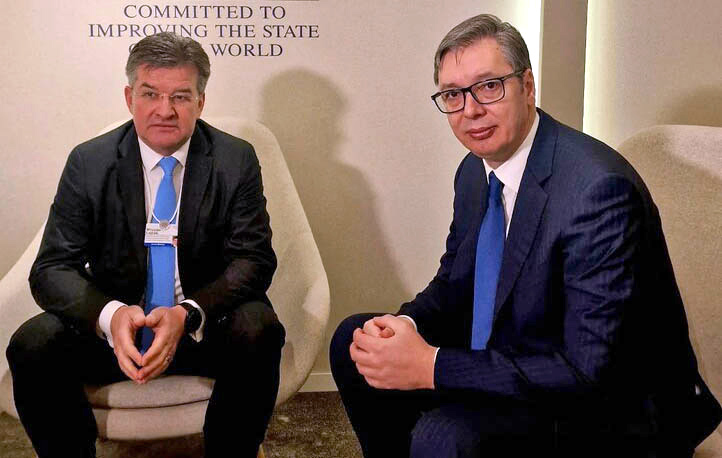 Vučić sa Lajčakom u Davosu o dijalogu Beograda i Prištine