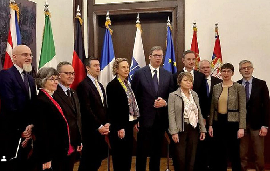 Vučić sa ambasadorima Kvinte: Beograd posvećen dijalogu, formirati ZSO Vuučić sa ambasadorima zemalja Kvinte (Foto Instagram buducnostsrbijeav)