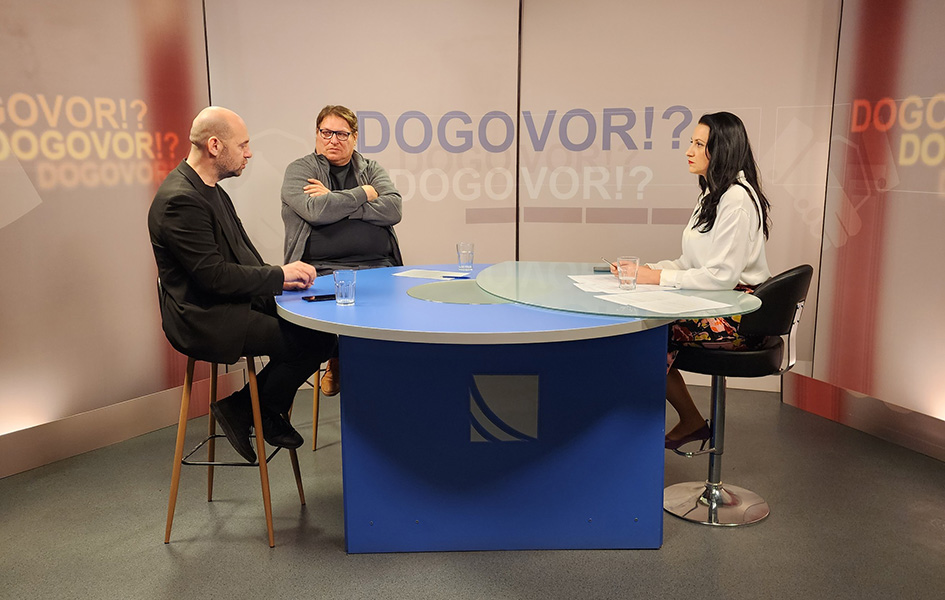 Dogovor: Srbe niko ne pita šta hoće, a evropskim planom ni Kosovo ne dobija ono što želi Ardian Arifaj i Miodrag Marinković u emisiji Dogovor (Foto Kim)