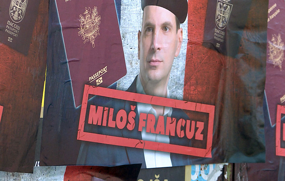 Desnica na udaru propagandnog rata: „Miloš Francuz“ i albanske kape za lidere Plakat Miloša Jovanovića (Foto N1)
