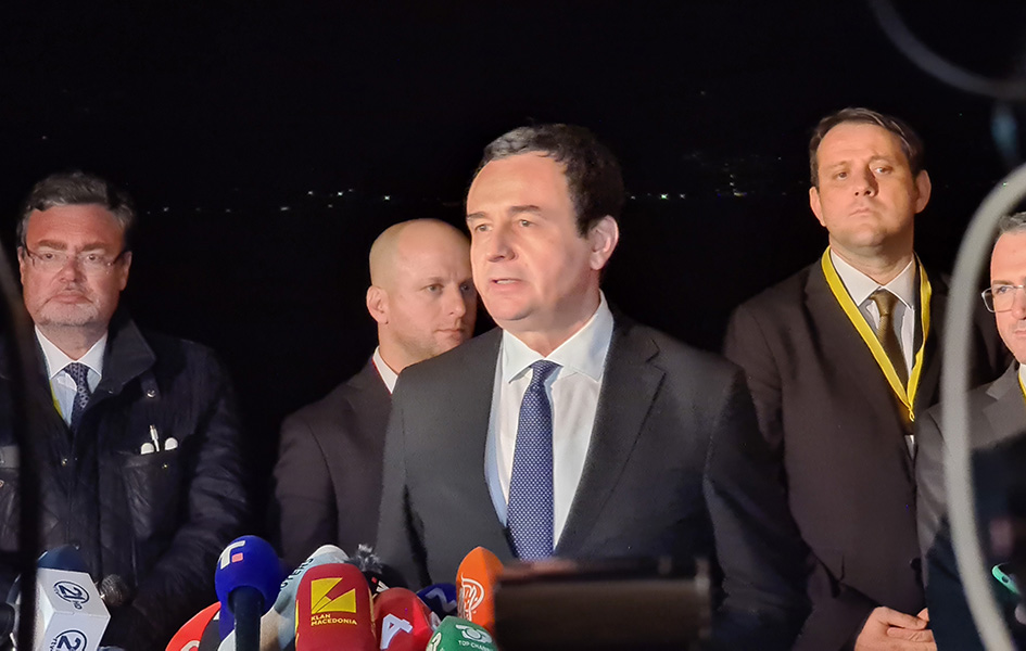 Kurti: Vučić beži od potpisivanja sporazuma, a on je de fakto priznanje Aljbin Kurti nakon sastanka u Ohridu (Foto N1)