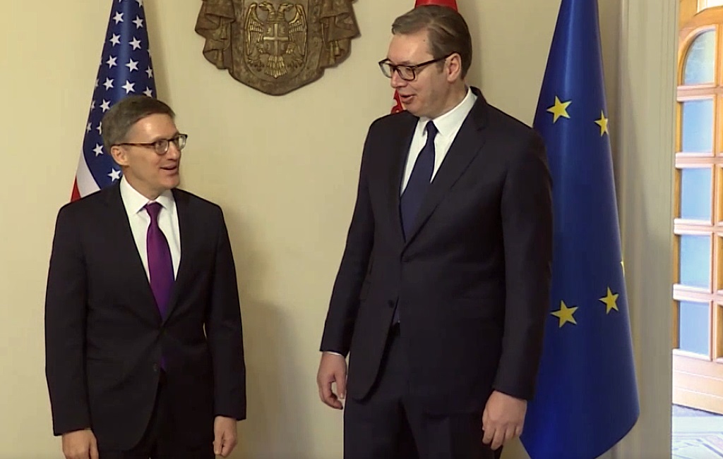 Šole čestitao Vučiću na dogovoru u Ohridu Derek Šole i Aleksandar Vučić (Foto Tanjug)