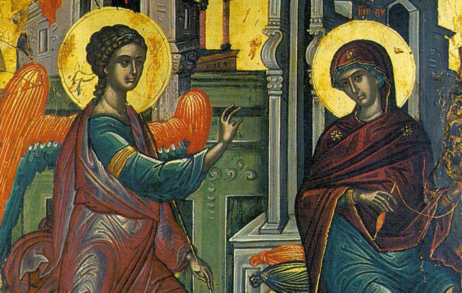 Danas proslavljamo praznik Blagovesti Freska iz manastira Podmaine (Foto SPC)