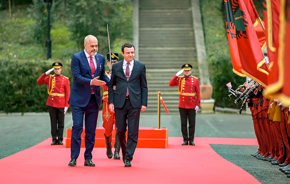 Zajednički sastanak kosovske i albanske vlade 14. juna u Đakovici Edi Rama i Aljbin Kurti (Foto Twiter/Albin Kurti)