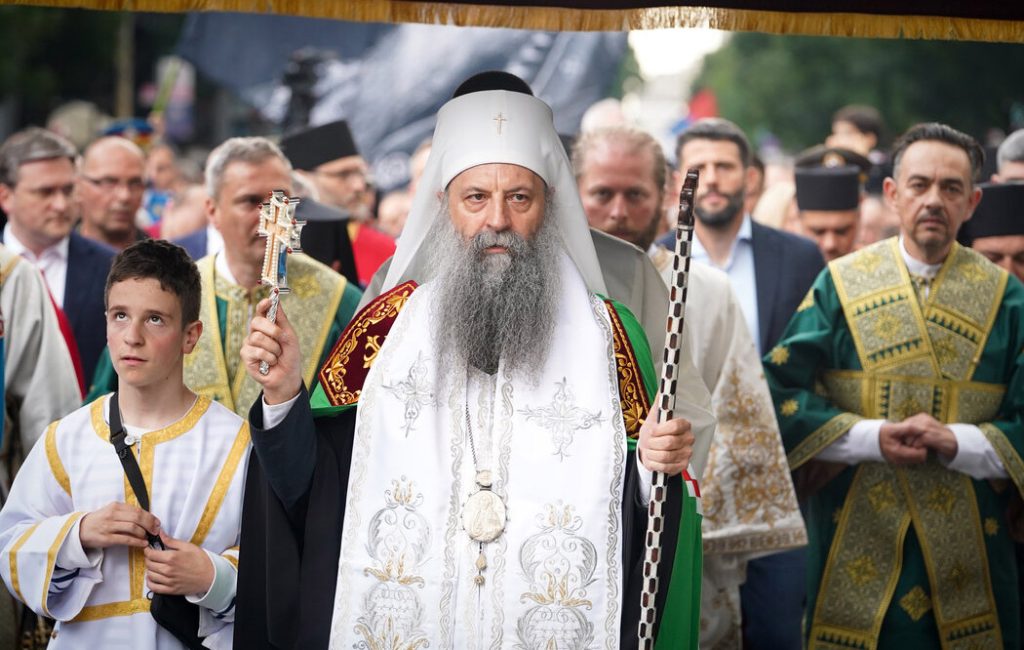 Patrijarh Porfirije na Spasovdanskim litijama u Beogradu (Foto Tanjug Jadranka Ilić)