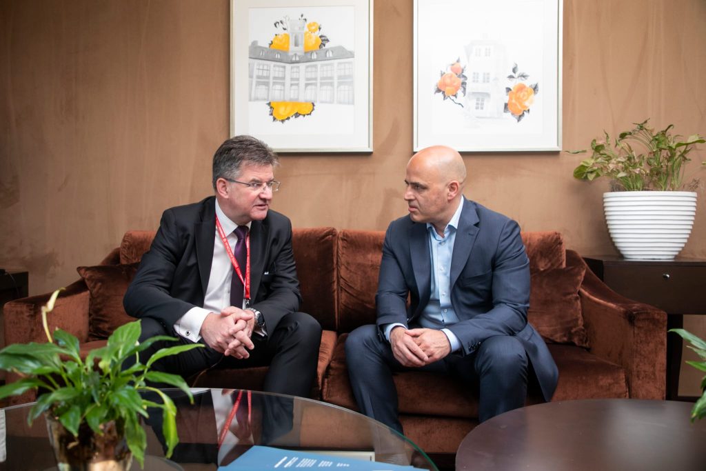 Miroslav Lajčak i Dimitar Kovačevski (Foto Tviter@DKovachevski)