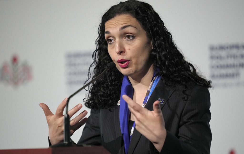 Osmani: Ako Srbi žele nove izbore na severu, postoji legalan način Vjosa Osmani (Foto AP Photo/Vadim Ghirda)