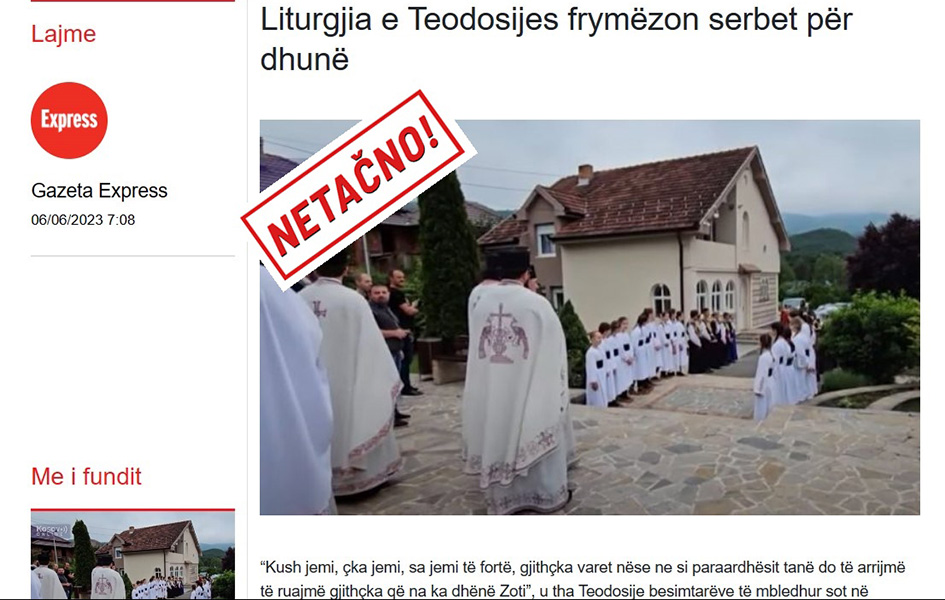 Liturgija koja ’’inspiriše Srbe na nasilje’’ i obrisani tekst
