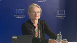Viola Fon Kramon na konferenciji za medije u Prištini (Foto Kim arhiva)