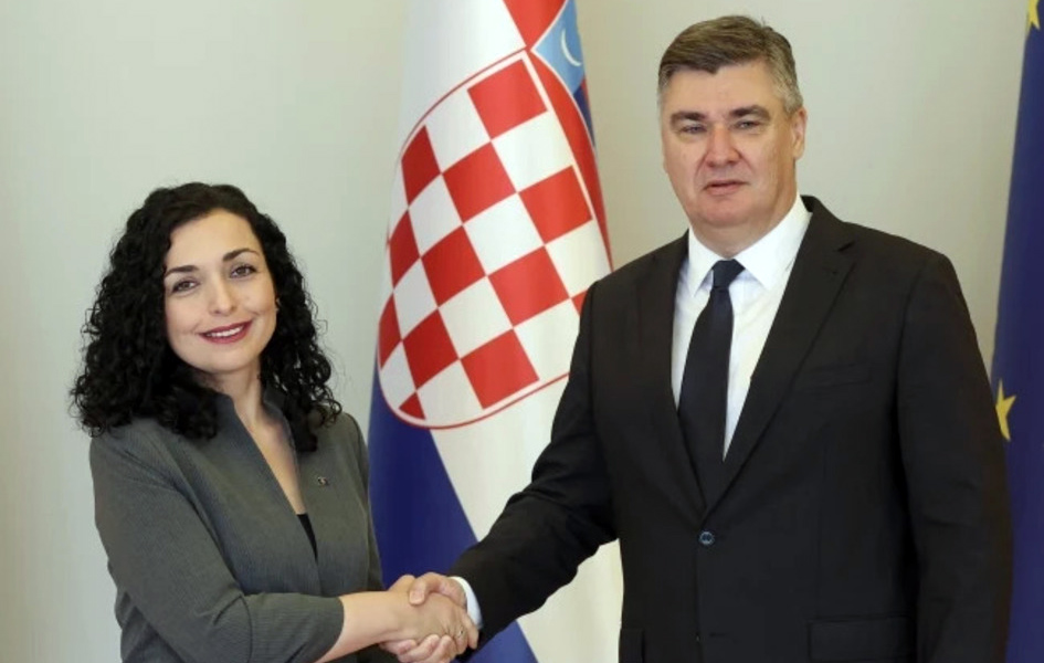 Kosovska predsednica za sankcije Srbiji, predsednik Hrvatske protiv