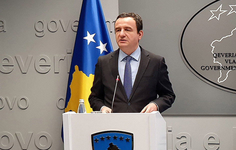 Kurti: Trenutni nacrt ZSO je najnapredniji – poslao sam primedbe Lajčaku