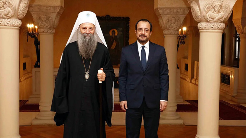 Patrijarh Porfirije se sastao s predsednikom Кipra Nikosom Hristodulidisom Patrijarh Porfirije s predsednikom Kipra Nikosom Hristodulidisom (Foto SPC)