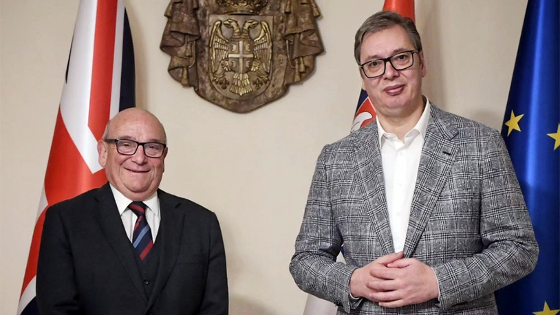 Vučić i Pič o Kosovu Stjuart Pič i Aleksandar Vučić (Foto printskrin Instagram buducnostsrbijeav)