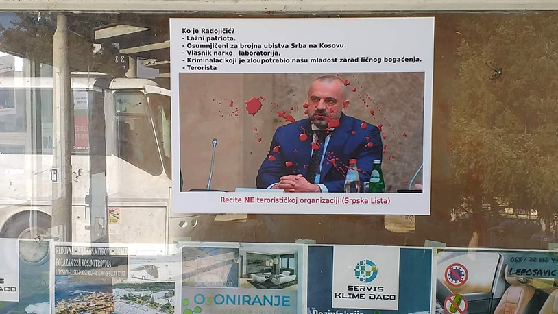 Plakati sa likom Radoičića na severu: „Lažni patriota i kriminalac“