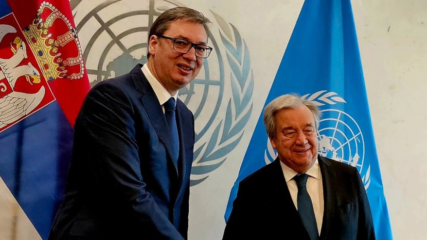 Vučić sa Guterešom: Sumirali smo glavne poruke jučerašnje sednice SB