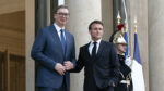 Predsednik Srbije Aleksandar Vučić i predsednik Francuske Emanuel Makron (Foto X@EmmanuelMacron )