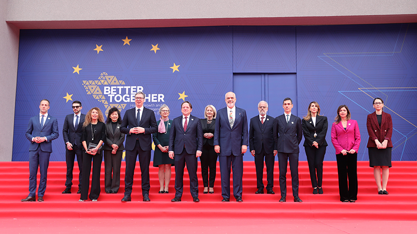Novi sastanak EU-Zapadni Balkan u Luksemburgu Novi sastanak EU-Zapadni Balkan - Učesnici konferencije „Rast i konvergencija za zapadni Balkan“, Tirana 24 mart 2024, ilustracija (Foto EC - Audiovisual Service/Eriona Çami)