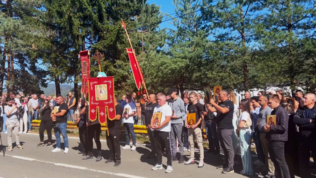 Protest u Zubinom Potoku (Foto Kim)