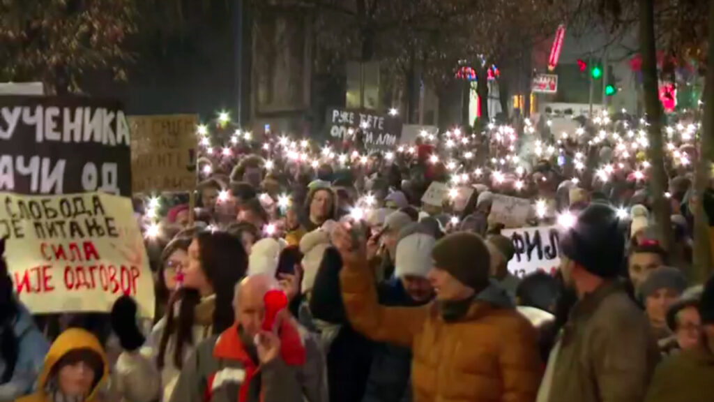 Širom Srbije 15 minuta tišine (Foto printskrin video N1)