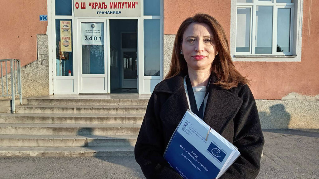 Članica posmatračke misije PSSE Nina Kasimati u Gračanici (Foto Kim)