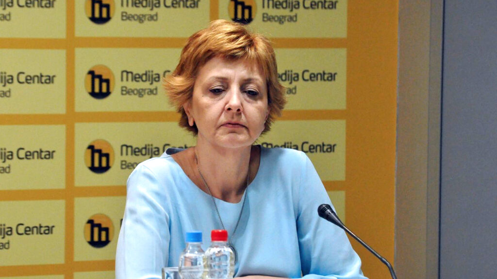 Uhapšena profesorka Biljana Stojković (Foto Medija Centar Beograd)
