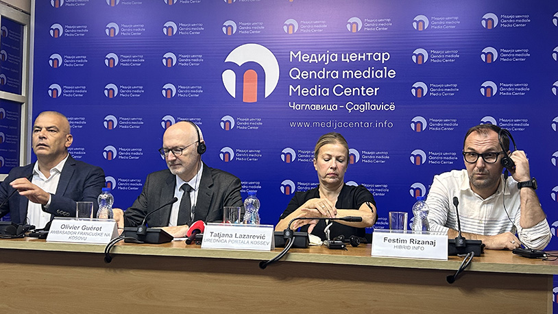 Učesnici panela “Dezinformacije i lažne vesti u predizbornim kampanjama" (Foto Kim)