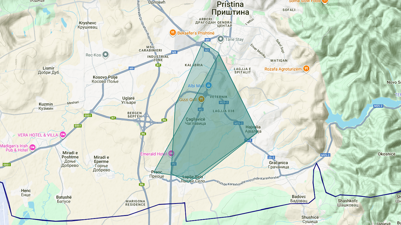 Mapa restrikcije (Foto printskrin outage.keds-energy.com)