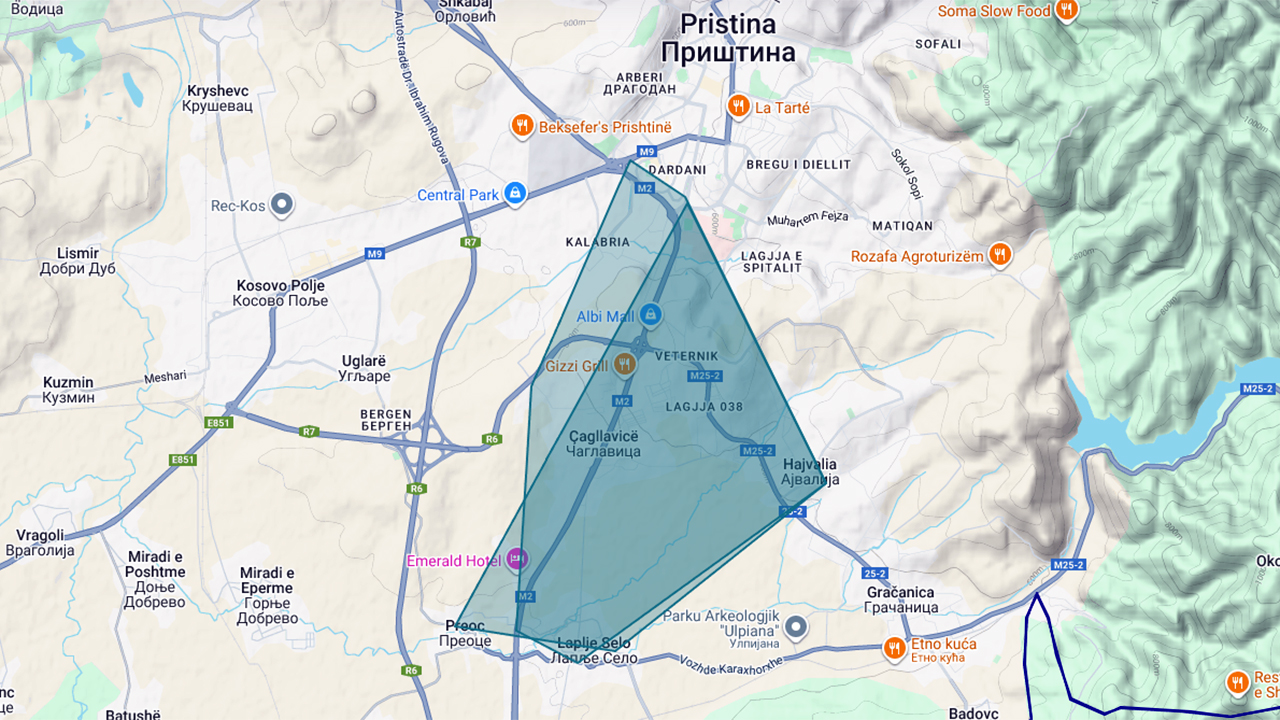 Mapa restrikcije (Foto printskrin outage.keds-energy.com)