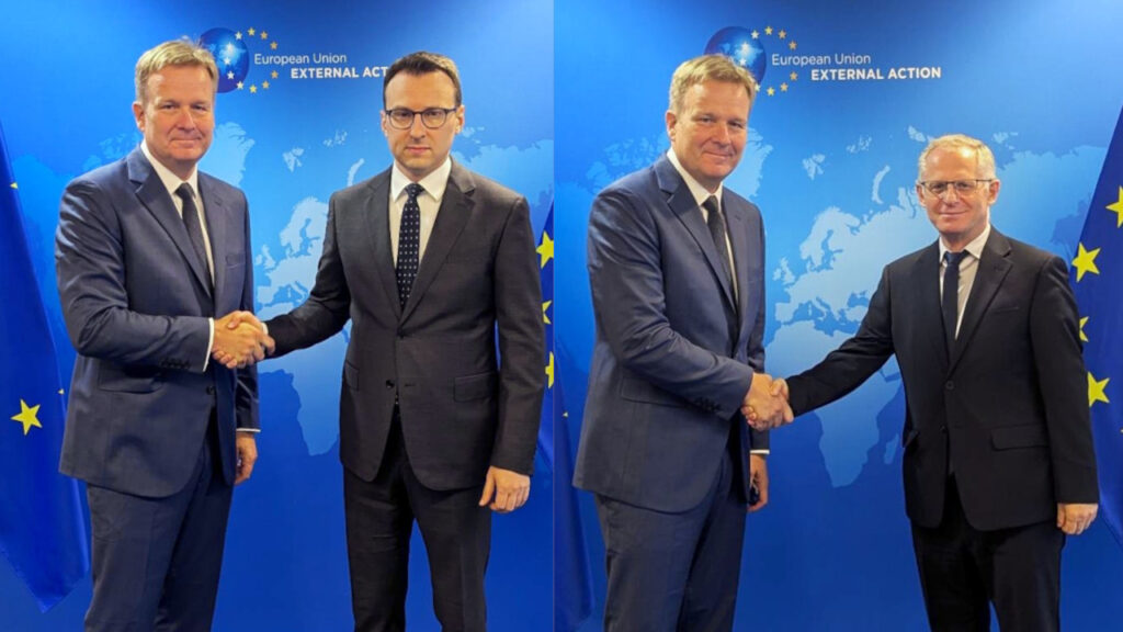 Zašto dijalog Beograda i Prištine ne napreduje: Strahovi, iluzije i posledice Zašto dijalog Beograda i Prištine ne napreduje - Petar Petković, Peter Sorensen i Besnik Bisljimi (Foto X@EUSR_Dialogue)