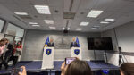 Aljbin Kurti i Aivo Orav na konferenciji za novinare (Foto Kim)