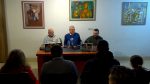 Vanja Bulić govori na promociji knjiga u gračaničkom Domu kulture (Foto Kim)
