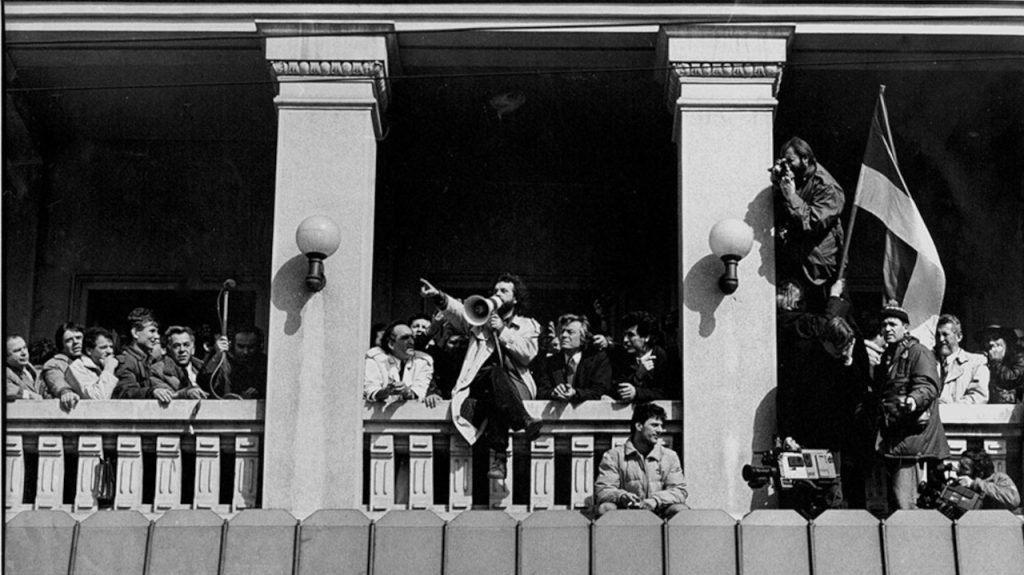 Devetomartovski protest 1991. u Beogradu - demonstracije protiv Miloševićevog režima (Foto Demokratska stranka)