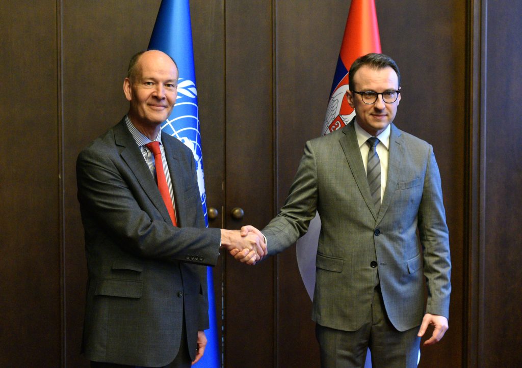 Petković sa šefom UNMIK-a: Rešenjem o Zakonu o strancima izbegnut „katastrofalan scenario“ Petković sa šefom UNMIK-a: Rešenjem o Zakonu o strancima izbegnut „katastrofalan scenario“ (Foto Kancelarija za KiM)