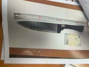 Muškarac priveden pa pušten nakon što je u alkoholisanom stanju nosio nož po Severnoj Mitrovici (Foto Kosovska policija)