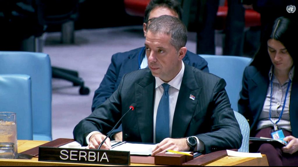 Đurić: Srbija za očuvanje poretka zasnovanog na Povelji UN Marko Đurić u Njujorku na sednici Saveta bezbednosti Ujedinjenih nacija