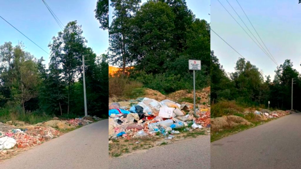Ulaz u selo Mlike na Gori pretvoren u divlju deponiju Ulaz u selo Mlike na Gori pretvoren u divlju deponiju (Foto stanovnici sela Mlike)