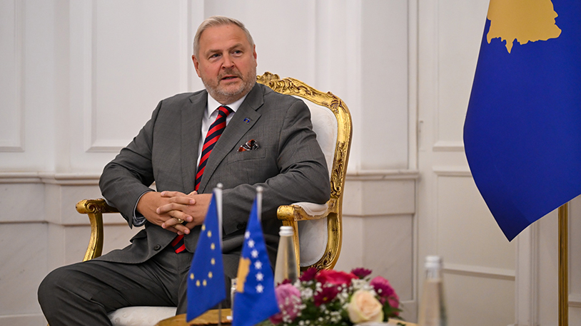 Riho Teras, izvestilac EP za Kosovo (Foto Kabinet predsednice Kosova)